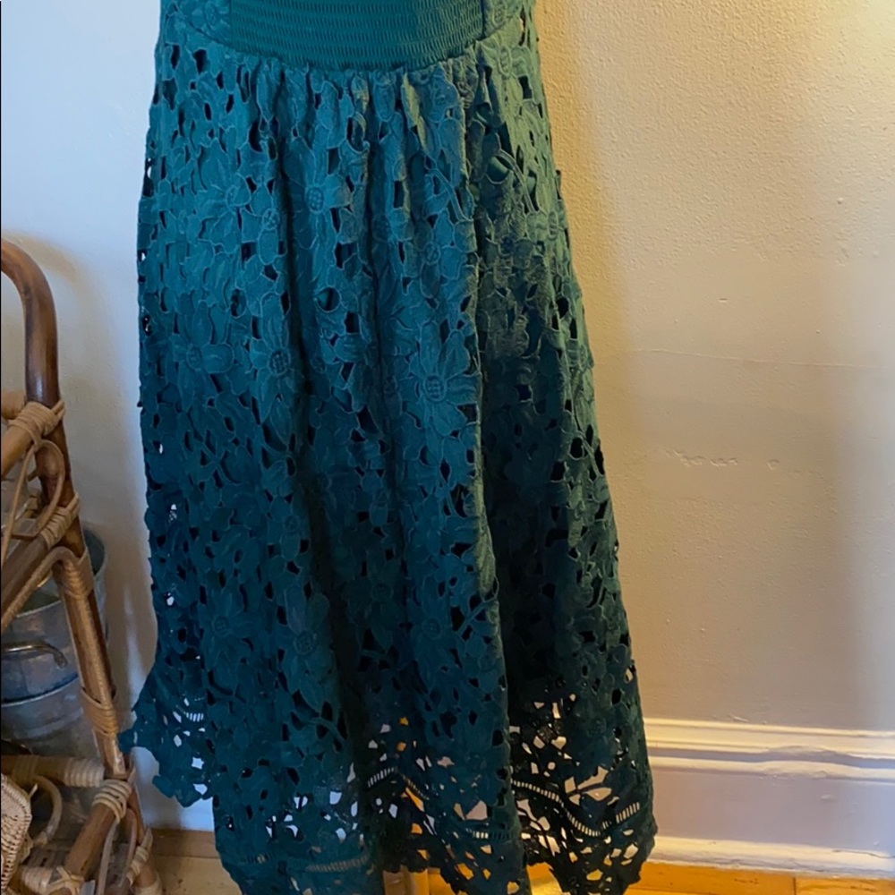 Gorgeous & Comfy! Green lace maternity dress Holiday parties photos Christmas - Picture 8 of 11